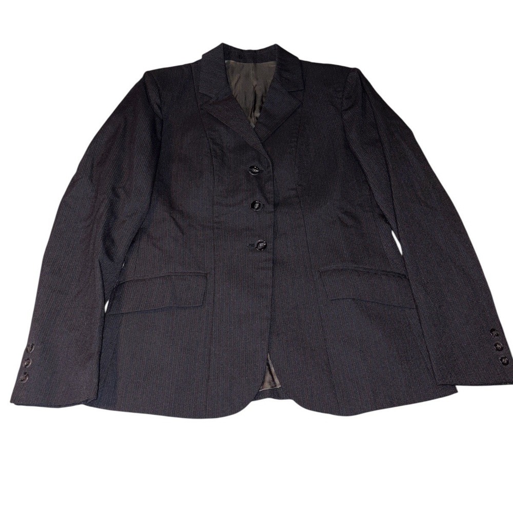 Equestrian Riding Apparel English Jump Hunt Show Coat Gray Pinstripe 14R